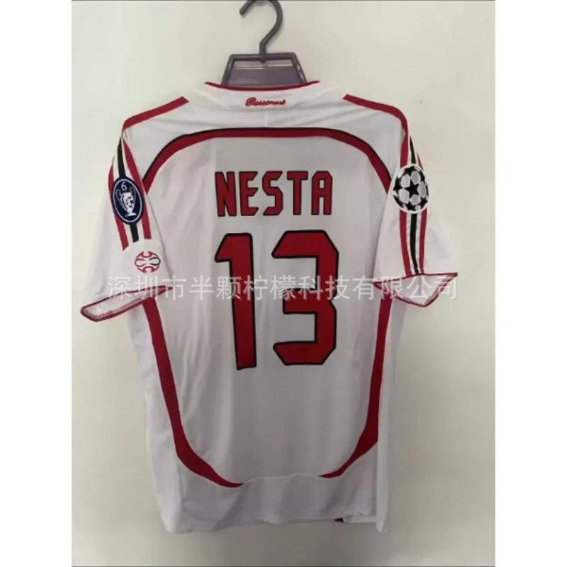 2006/07 season AC Milan home and away jersey No. 22 star KAKA retro jersey Barcelona short sleeve