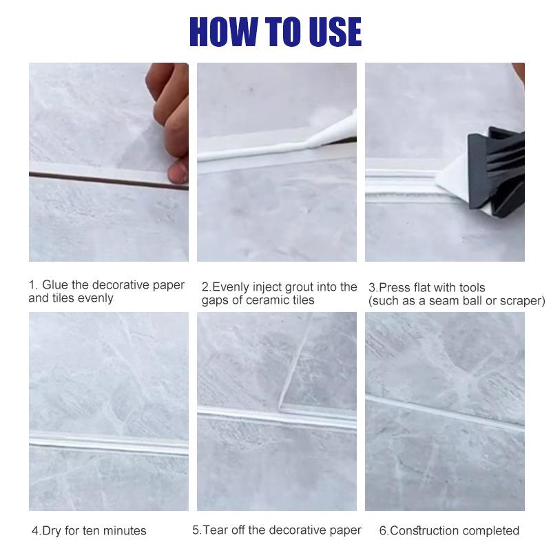 1/3 Pcs Ceramic Tile Joint Waterproof Bathroom Grout Repair Agent Wall Filler Fungi Mould Proof Cleaner Caulking Agent,20ml