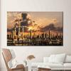 Famous City Night Landscape Poster Louvre Museum Rome Colosseum Jerusalem Sunset Wall Picture Print Home Decor Canvas Painting