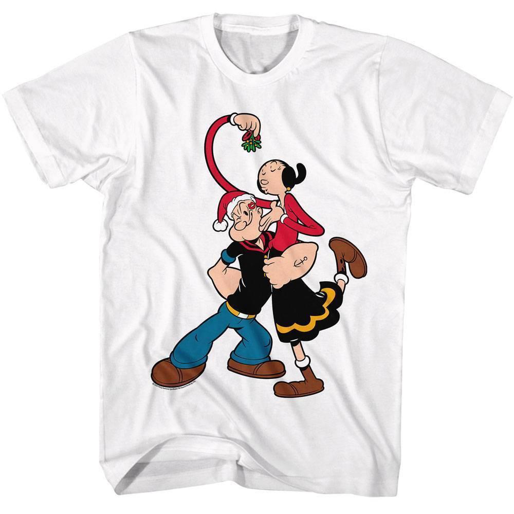 Popeye Mistletoe Kiss Men T Shirt XXXL