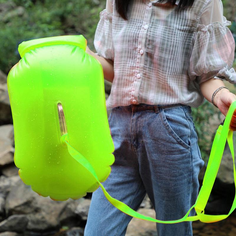 Swim Safety Float And Drybag Swim Buoy For Open Water Swimmers Triathletes Kayakers And Snorkelers Highly Visible Buoy Float