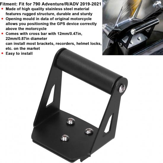 Motorcycle Phone Mount Navigation Bracket GPS Holder Fit for 790 Adventure R ADV 2019 2021 Windshield Stand Support Bar 12mm 22mm Crossbar Stainless