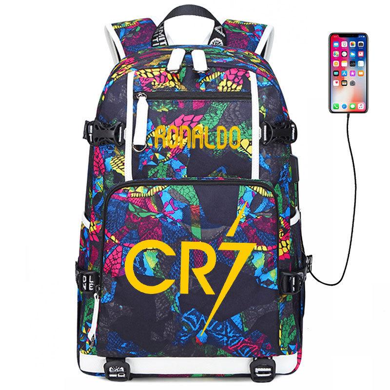 Large Capacity Football Backpack Mbappe School Bag Neymar Signature Backpack