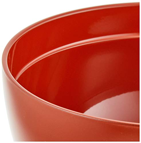 Maeju Lacquerware Zoni Bowl, Knotted, Fully Washed Vermilion, Red, Traditional Yamanaka Lacquer, 450ml, Made in Japan, Product Number 3T-419