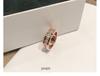 Korean Style Rose Gold Micro-Inlaid Diamond Titanium Steel Ring for Men and Women