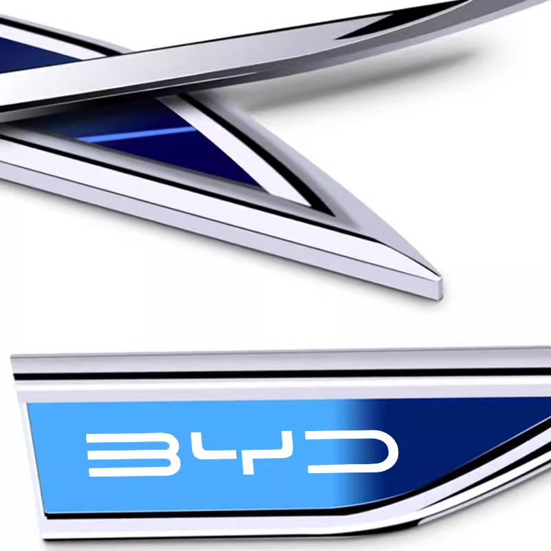 2Pcs For BYD Tang F3 E6 Atto3 Yuan Plus Song Max F0 G3 I3 Ea1 Dmi 2din S7 E3 L3 F6 G3R G6 S6 Metal Stickers Car Body Decoration