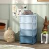 Four-Tier Kids Storage Boxes, with Four Drawers - Blue