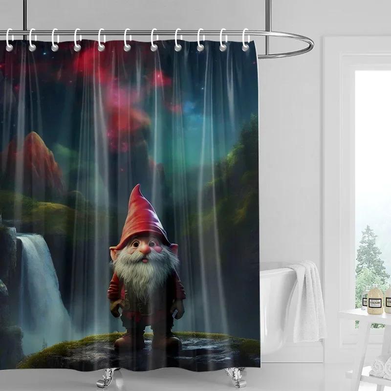 

HI-Home decoration shower curtains for bathroom waterproof curtain fabric Modern Nordic style Living Room Merry Christmas winter W90XH180cm