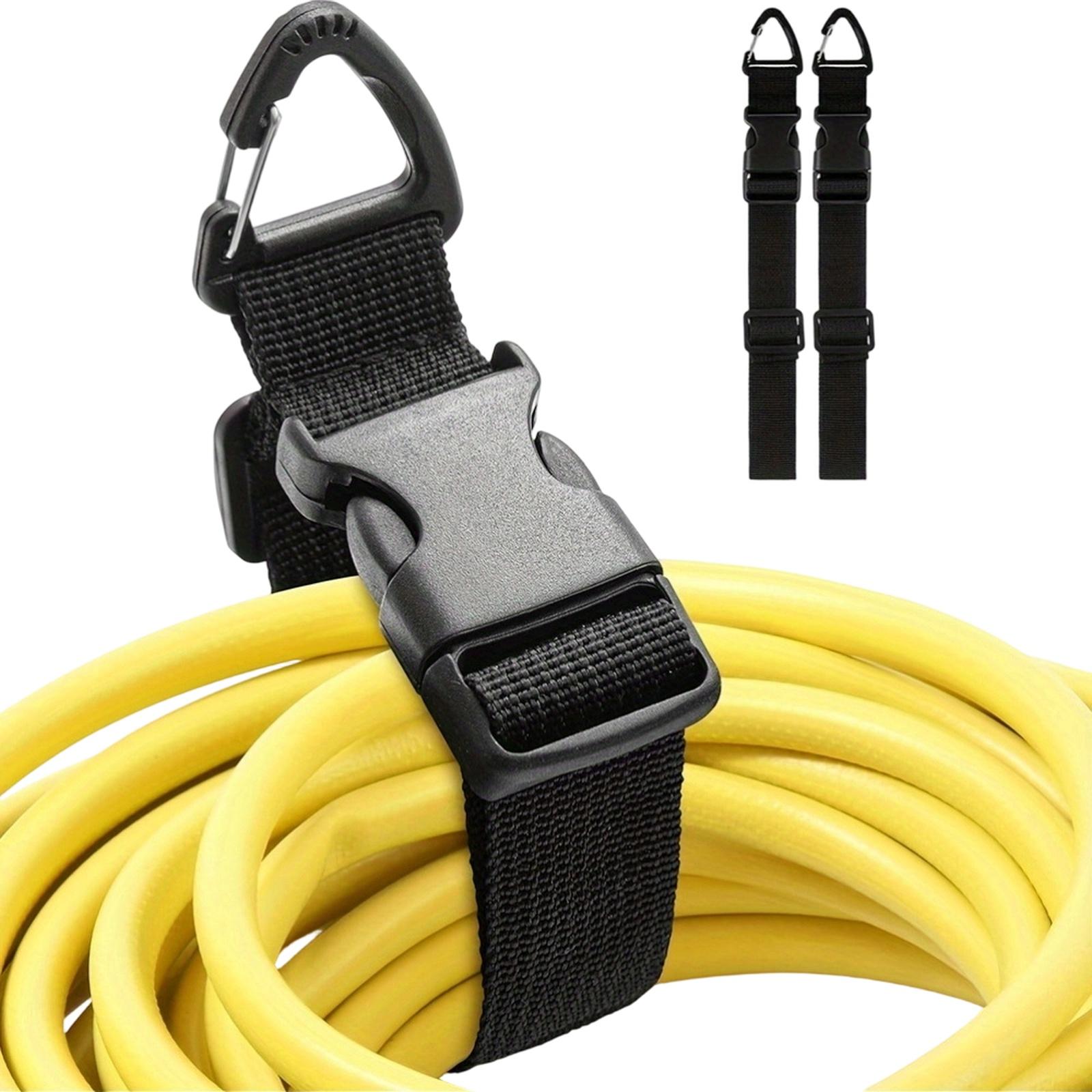 Adjustable Outdoor Strap with Plastic Buckle and Metal Triangle Hook for Hiking Camping Backpack Luggage Securing and Organizing Gear one size чёрный