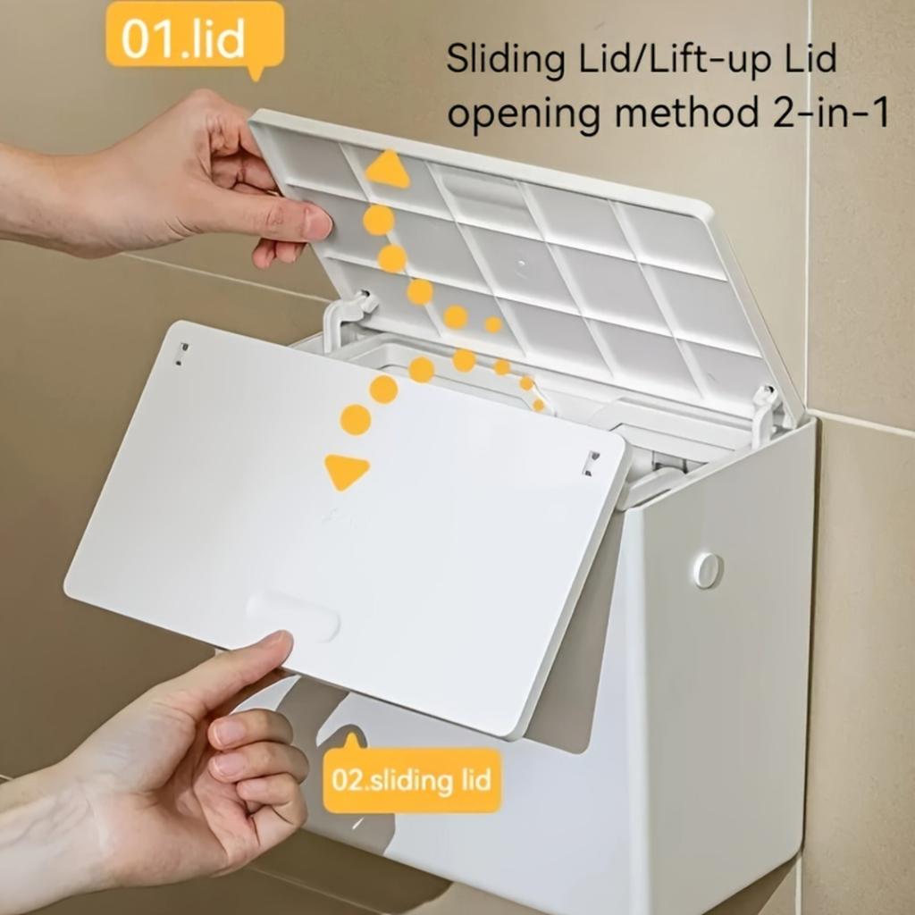 1.59gal Wall Mounted Narrow Toilet Trash Can Kitchen Bathroom Accessories