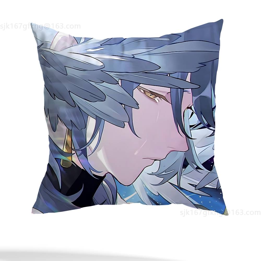 Sunday Honkai Star Rail Pillow Case Anti-dustmite Pillowcase Invisible Zipper Silky Short Plush Sofa Cushion Cover