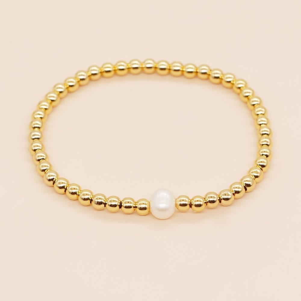 Hot-selling fashion simple personalized shell peach heart shell cross CCB bead set bracelet girl