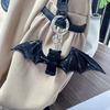 Pile Coating Flocking Bear Doll Keychain Cute Bag Pendant Fashion Bat Bear Keyring  Backpack Decor