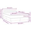 Box Spring Bed with Mattress Pink 160x220 cm Velvet