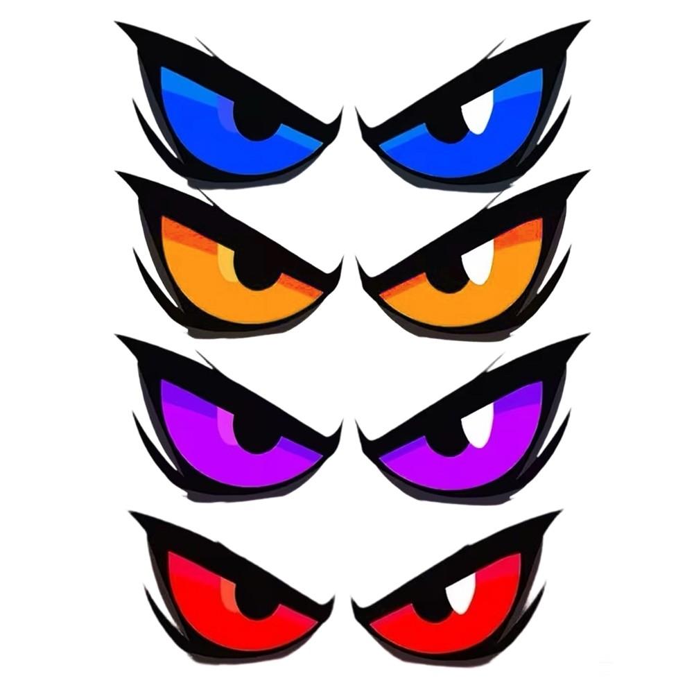 PVC Construction Evil Eye Car Sticker Waterproof Car Decal
