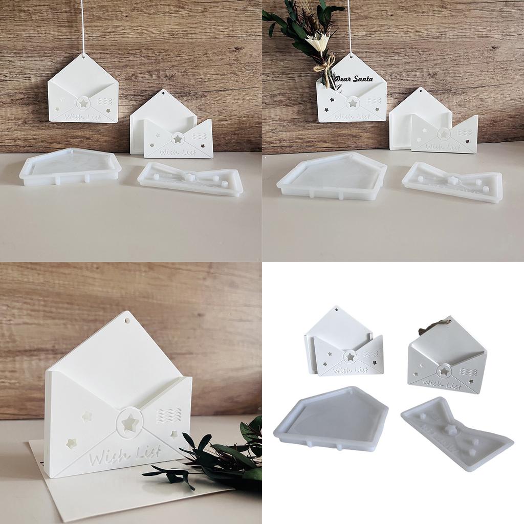 Modische Umschlag Robuste Silikon Schlüsselanhänger Form Set Bastelbedarf Epoxidharz Buchstabenanhänger zum Personalisieren von Schmuck