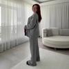 2025 Autumn European & American Women's Casual Knit Sweater and Loose Pants Two-Piece Set