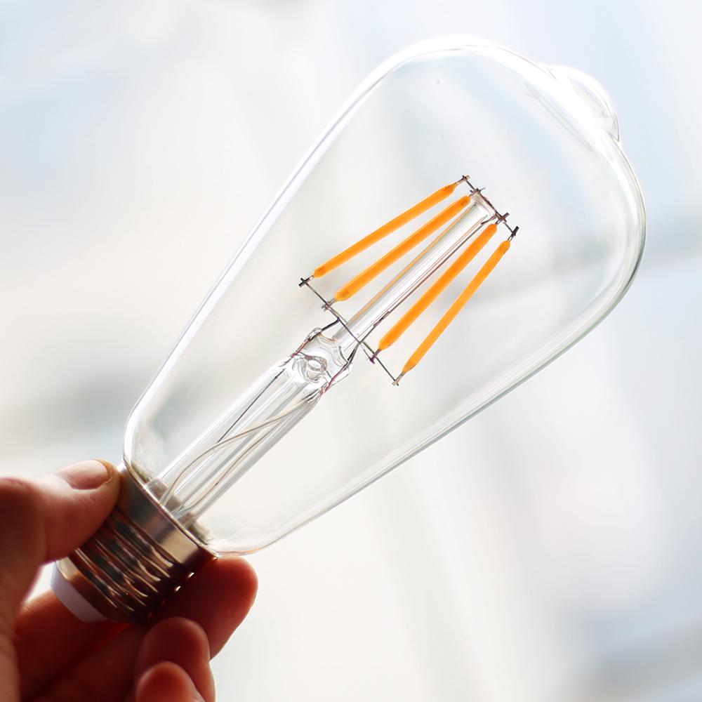 Λαμπτήρες Νήματος LED Λάμπα E27 220V 240V ST64 A60 T45 G45 T10 Φως Κεριού Γυάλινη Λάμπα Λάμπα LED Φωτισμός Υπνοδωματίου