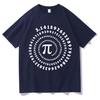 Hot Sale Mens High Quality Cotton Crewneck Funny Pi Print Summer Loose Tshirt Short Sleeve Gothic Oversized Tshirt Casual Tops