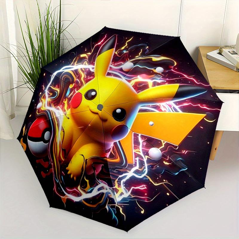 

1pc Pikachu Durable Cartoon Folding Umbrella, Portable 3-Fold Compact Umbrella for Men and Women, Suitable for Travel or Daily Use.U063