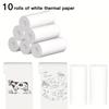 10 rolek papieru termicznego papiery do drukowania w rolkach do mini kamery dla niemowląt aparat natychmiastowy przenośna mini drukarka fotograficzna