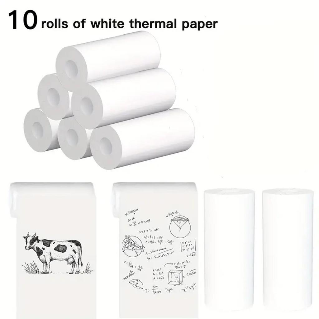 10 rolek papieru termicznego papiery do drukowania w rolkach do mini kamery dla niemowląt aparat natychmiastowy przenośna mini drukarka fotograficzna