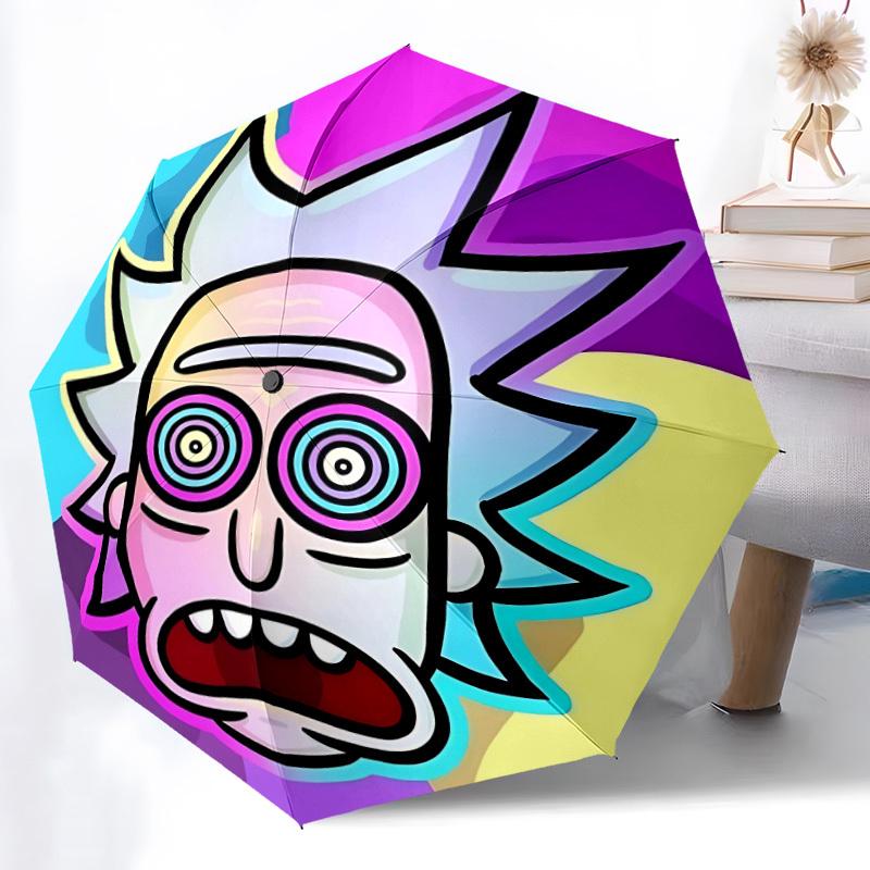 

1pc Rick and Morty Automatic Open/Close Umbrella, Christmas Gift for Men Women, Daily Travel Outdoor Use yy251101172