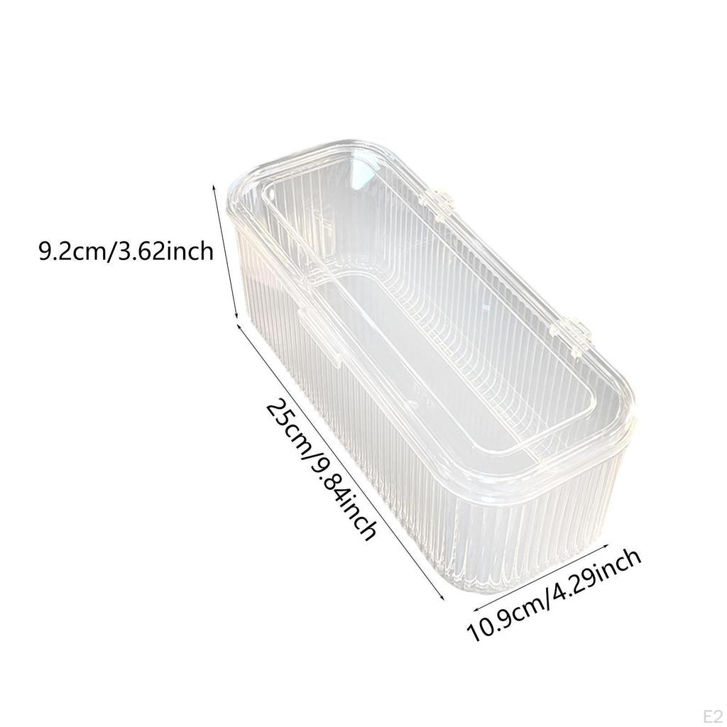 Nail Art Aufbewahrungsbox mit Deckel, staubdicht, große Kapazität, kompakt, praktisch, klar