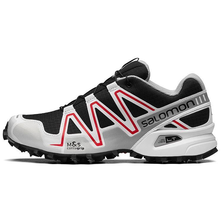 SALOMON Speedcross 3 Gradient Low Top Durable Outdoor Functional Shoes Unisex Shoes Black Silver 416349