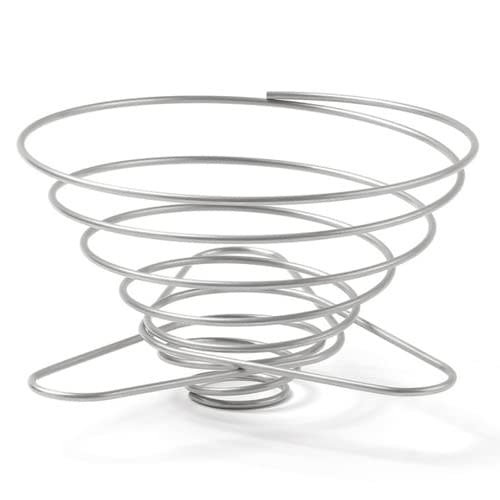 Compact, foldable, stainless steel cone-shaped coffee dripper for portable coffee brewing, ideal for outdoor activities, camping, and more.