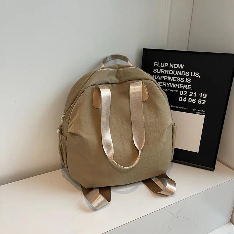 

Повседневные лаконичные сумки через плечо из нейлона с застежкой-молнией большой емкости, высококачественные швейные нитки, универсальные трендовые женские сумки