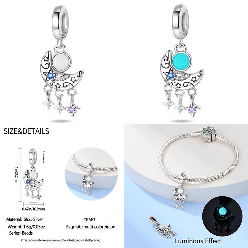 Copper Luminous Astronaut Planet Spaceship Elf Deer Charms Beads Fit Diy Original Bracelets Necklace Jewelry