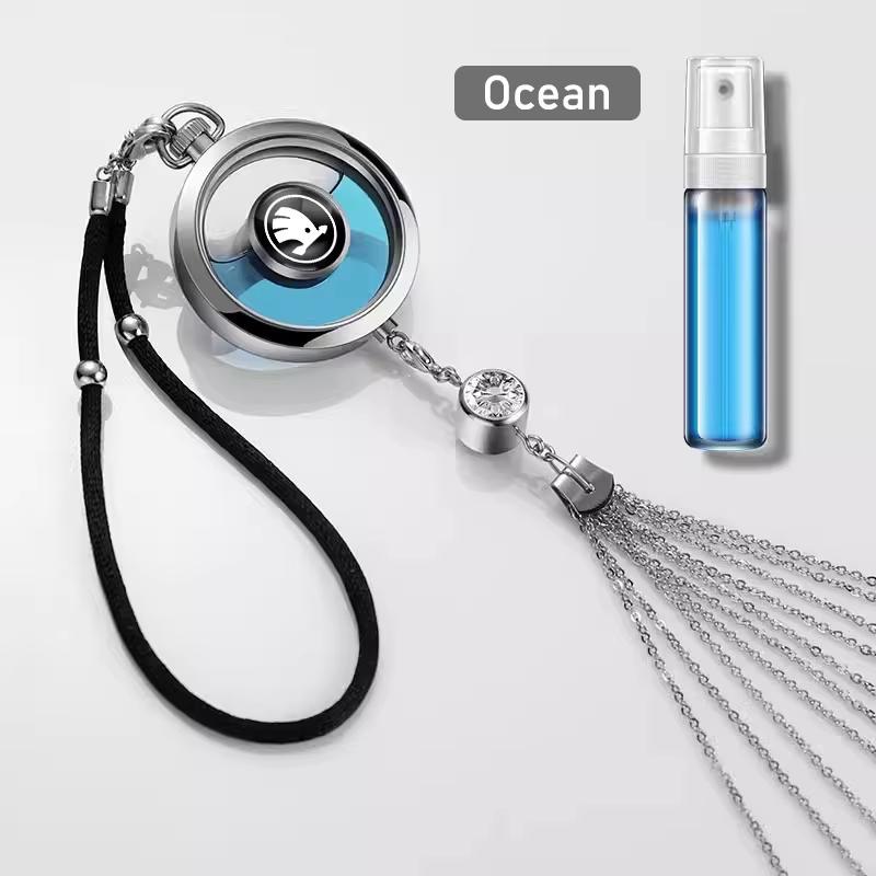 For Skoda Octavia Kodiaq Fabia Superb Karoq Yeti Rapid Mk3 A4 Car Pendant Perfume Bottle air freshener Interior Accessories lcvr69