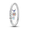 925 Silver Star Moon Sun Starry Sky Series Closed Ring For Women Valentine's Birthday Gifts Wedding Jewelry Accessory