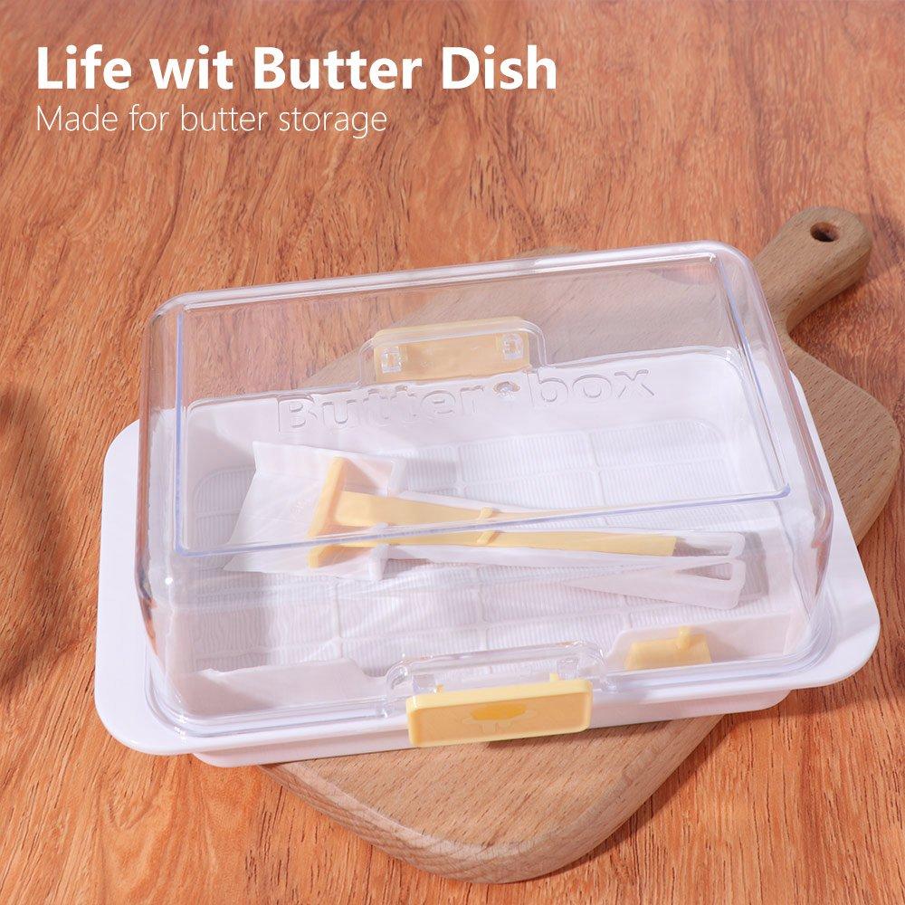 Clear Lid Butter Storage Box Fresh-keeping Cheese Container Butter Slicer Box  Kitchen Baking