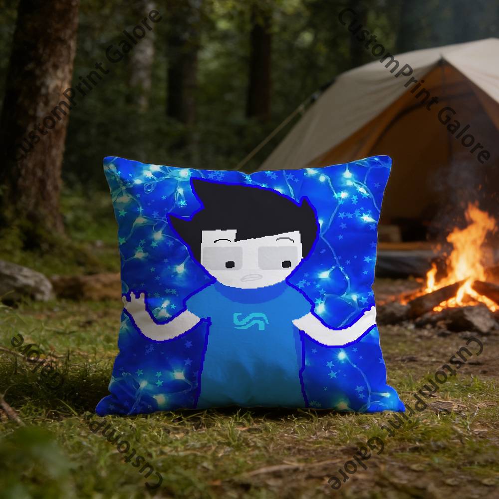 HHomestuck HD Print Square Pillow Cover Polyester Lightweight Customizable for Home Office Sofa Decor