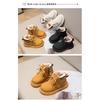 Winter New Children's Snow Boots with Fleece Lining, Warm Cotton Shoes, Boys' Yellow Boots, Girls' Boots, Large Cotton Martin Boots