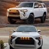 Front Grille Amber LED Lights + LED License Plate Light  Kit Fit For Toyota 4Runner 2014-2019