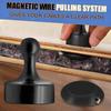 Strumento magnetico per tiracavi con gancio rivestito in nylon e linea flessibile giallo-verde per infilare nei tubi Linee scure Lavori elettrici