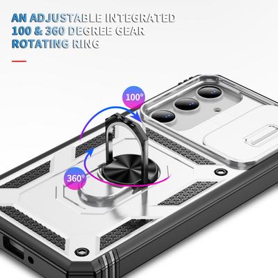 Für Samsung Galaxy A55 5G Ständerhülle TPU+PC Camshield Hybrid Handyhülle
