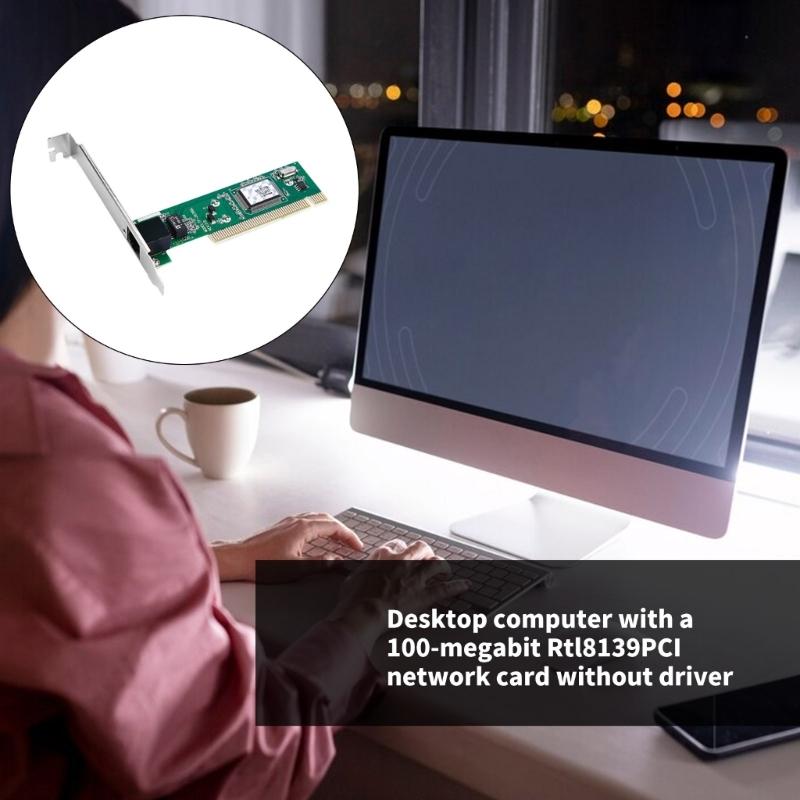 RTL8139 No Driver Required PCI Networking Card 100Mbps Fast Ethernet Adapters For Systems
