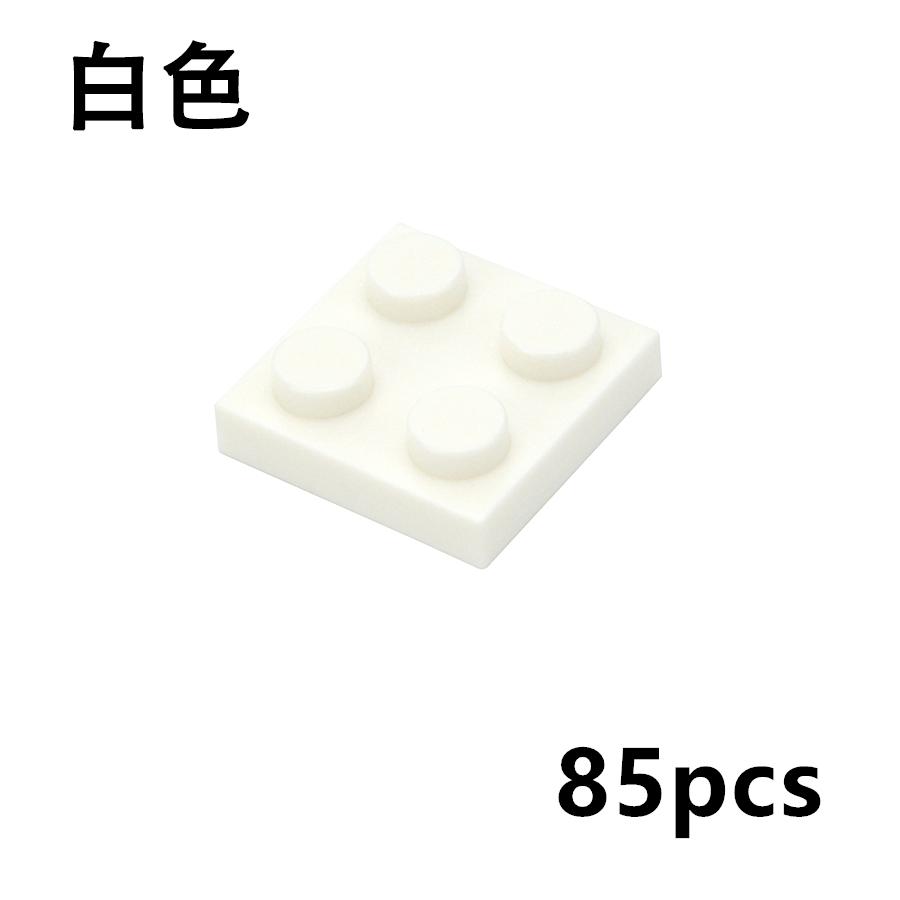 85Pcs Moc Building Blocks Plate Thin Figures Bricks 2x2 Dots Educational Creative Size Compatible With 3022 Classic Kid Toys