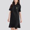 Skechers Logo Solid Color Sport Simple Fashion Drop Shoulder Loose Cool Soft Pullover Polo Neck Short Sleeve Dress Women dress L224W056-0018