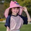 Kids Hat with Solar USB Powered Fan Cartoon Styling Shawl Design Adjustable Outdoor Hiking Cycling Fishing Cap
