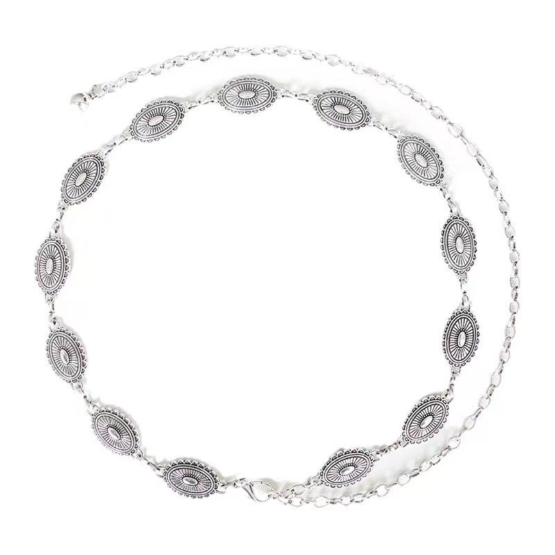 Retro Waist Chain Accessories Chain Dress Belt Women'S High-End Fashion Versatile Skirt Thin Belt Trend