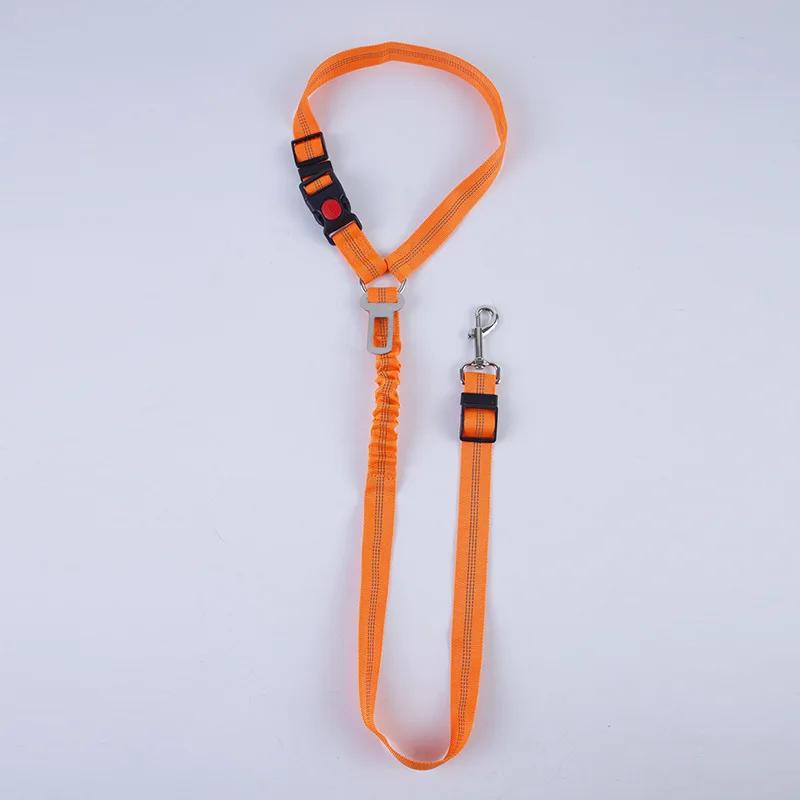 2 In 1 Heavy-Duty Elastic Dog Car Seat Belt Safety Harness, Crash Tested for Pets, Adjustable Travel Tether for Truck SUV Car