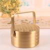 Thriving storage box home pure brass ornament creative coffee table storage tea can high-end dried fruit box