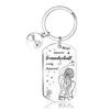 Creative Minimalist Keychain Spanish Key Pendant Metal Stainless Steel Laser Key Ring Stainless Steel Keychain for Backpack Bag Pendant