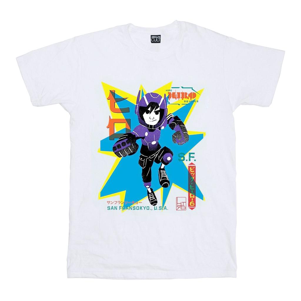 Disney Girls Big Hero 6 Hiro Anime Cotton T-Shirt
