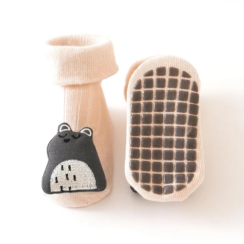 Cute Cartoon Animal Baby Socks for Boy Girl Spring Cotton Bear Duck Anti Slip Sole Newborn Toddler Autumn Socks Accesorio Bebe